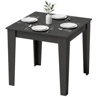 HOMCOM Square Dining Table for 4, 31.5" Modern Kitchen Table with Wood Effect Tabletop, for Dining Room, Kitchen, Living Room