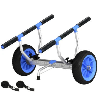 Soozier Kayak Cart Dolly Kayak Cart with Adjustable Width, Sky Blue