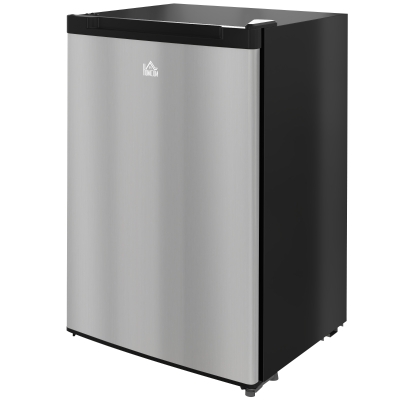 HOMCOM Upright Freezer, 3 Cu.Ft Mini Freezer with Reversible Single Door, Adjustable Thermostat for Home, Dorm, Silver
