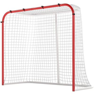 Soozier Hockey Net, Easy Set Up Hockey Goal with Steel Frame, PE Mesh, Outdoor Hockey Training Equipment for Garden, Backyard