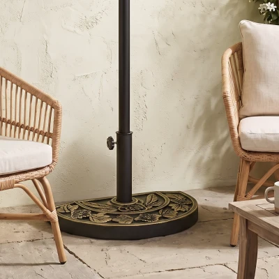 Umbrella Base 19.75" x 12.25" x 12.5" Bronze