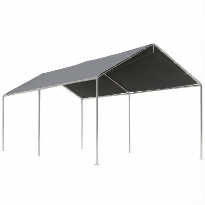 Outsunny 10'x20' Heavy Duty Carport Canopy, Gray