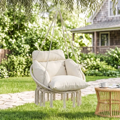 Hammock Chair 31.5" x 23.6" x 15.7" Cream White