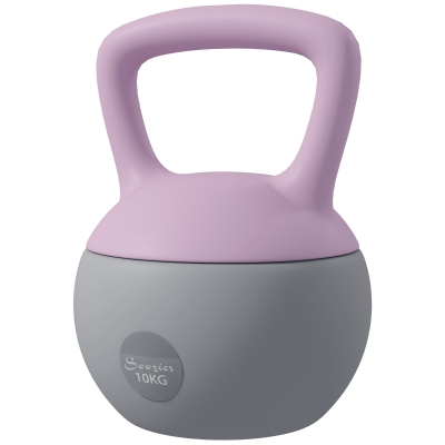 Soozier 22 lb Soft Kettlebell, Sand Filled Weight w/ Grip Handle, Kettlebell Weight for Full Body Workout, Purple