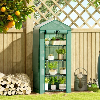 Greenhouse 27.6" W x 19.7" D x 62.2" H Green