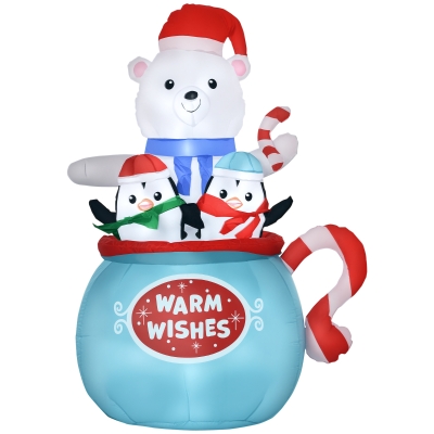 Inflatable Christmas Decoration 41.75" x 30.75" x 59" Blue