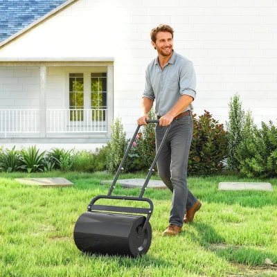 Lawn Roller 22.75" x 12.75" x 44.5" Black