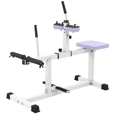 Soozier Adjustable Steel Seated Calf Raise Gym Equipment, Purple