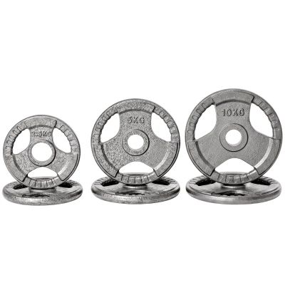 Soozier 6 PCS Weight Plates Grip Plate Sets for Strength and Weightlifting Training, Barbell Weight Set for Home, 77 Lbs Total
