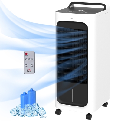 HOMCOM Air Cooler Fan with Ice Packs, Remote, Timer, Oscillating
