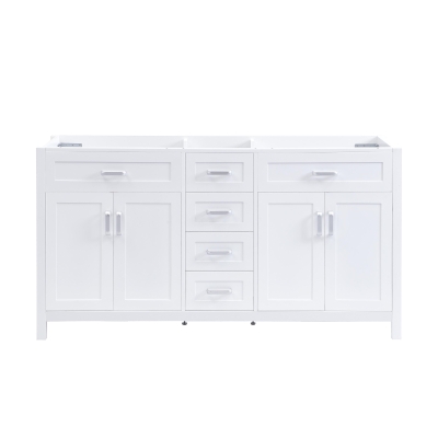 Bathroom Vanity Cabinet Base with 4 Drawers and 4 Doors, Soft Close Storage Cabinet for Traditional Décors, 58.5'' L x 19'' W x 31.5'' H, White