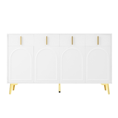 Spacious Sideboard with Adjustable Shelves, Versatile Storage Cabinet for Living and Dining Rooms, 47" L x 15" W x 32.5" H, White