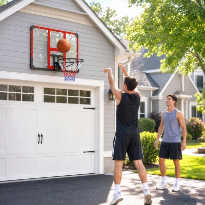 Soozier Wall Mounted Basketball Hoop, Shatter-Resistant Backboard