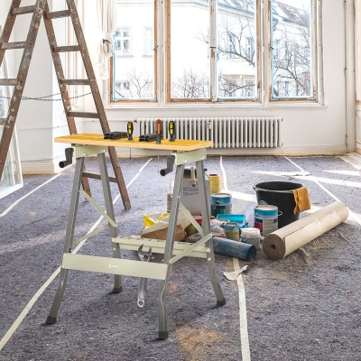 DURHAND Foldable Work Bench w/ 4 Adjustable Clamps, Carpenter Saw Table