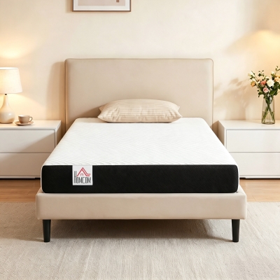 HOMCOM Twin Mattress 6 Inch Memory Foam Mattress in a Box, Pressure Relief & Lumbar Support, CertiPUR-US Certified, Medium Firm