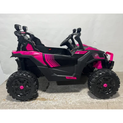 Qaba 24V 2 Seater Ride On Truck Car for Kids with Remote Control, Dual Motors, 4-Wheel Suspension, Storage for Ages 3-8, Pink