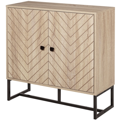 HOMCOM Modern Buffet Cabinet, 31.5" Wood Sideboard, Adjustable Shelf