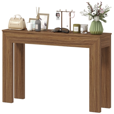 HOMCOM Modern Walnut 47" Narrow Console Table