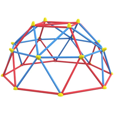 Outsunny 6 FT Climbing Dome Geometric Jungle Gym w/ Rust and UV-Resistant Steel, Up to 396 lbs, for 1-4 Children Aged 3-8 Years