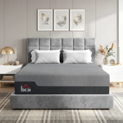 HOMCOM Queen Memory Foam Mattress 14" Cooling Gel Copper, USA