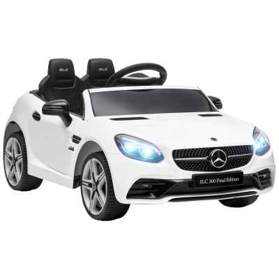 Aosom Mercedes SLC 300 Kids Electric Car, Remote Control, White