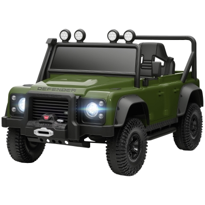 Qaba Land Rover Kids Electric Car with Remote, Dual Motors, Green