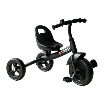 Qaba 3-Wheel Ride-On Toddler Bike with Bell, Black