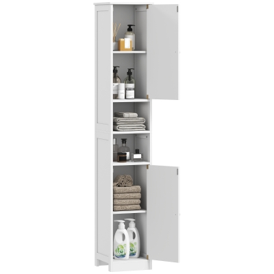 HOMCOM 70" Slim Bathroom Cabinet with Adjustable & Open Shelves