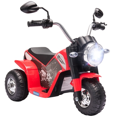 Aosom 6V Electric Motorcycle for Kids, Red Ride-On Dirt Bike