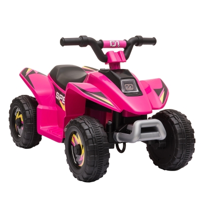 Aosom 6V Kids ATV Ride-On Car, Electric Quad for Toddlers, Pink