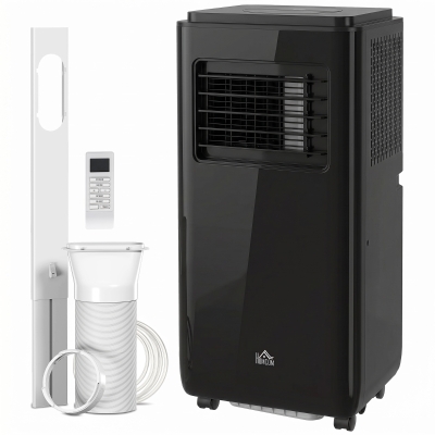 HOMCOM 10,000 BTU Mobile Air Conditioner with Dehumidifier, Black