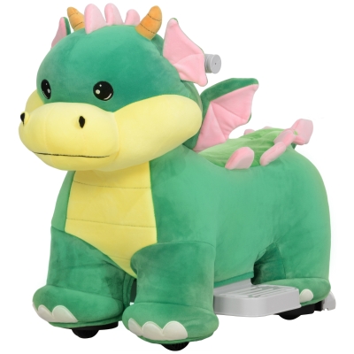 Kids Electric Ride-on Horse 29.1" L x 13.4" W x 20.1" H Green