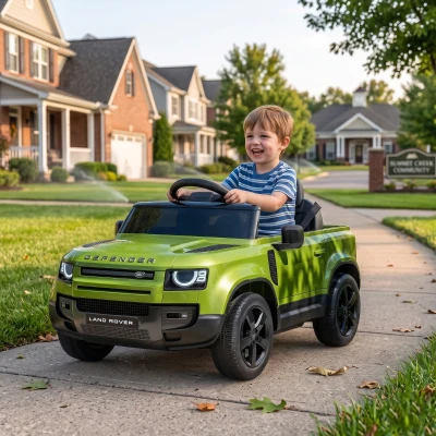 Qaba Land Rover 12V Ride-On Car with Remote, 3 Speeds, Green