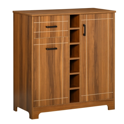HOMCOM Retro Wine Cabinet for 6 Bottles, Brown