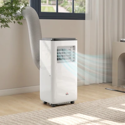 HOMCOM 10,000 BTU Mobile Air Conditioner with Dehumidifier, White