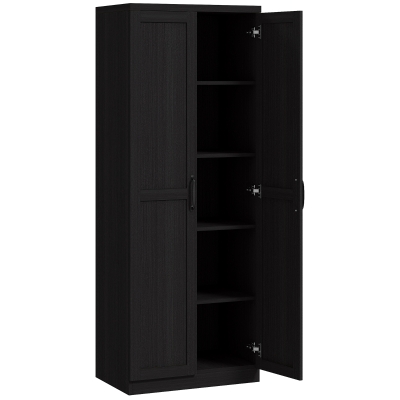 Kitchen Pantry 23.5" x 15.75" x 63" Black