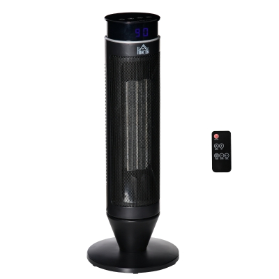 HOMCOM 2-In-1 Tower Heater, Electric Space Heater with Remote