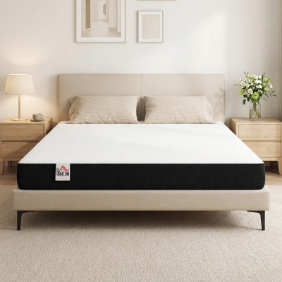 HOMCOM King Mattress 8 Inch Memory Foam Mattress in a Box, Pressure Relief & Lumbar Support, CertiPUR-US Certified, Medium Firm