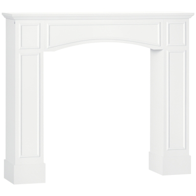HOMCOM Modern Fireplace Mantel with Decorative Pattern, 29" White