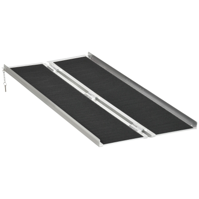 HOMCOM Foldable Portable Wheelchair Ramp Easy Access Carrier Ramp (5ft)