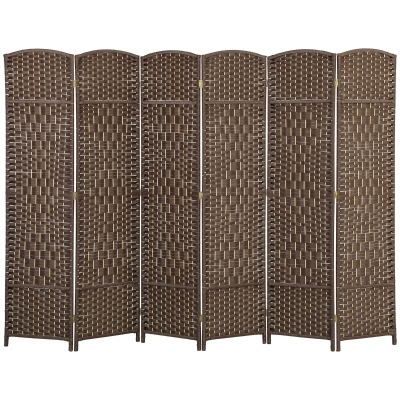 Room Divider 106.3" W x 0.7" D x 70.9" H Brown