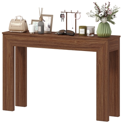 HOMCOM Modern Walnut 47" Narrow Console Table