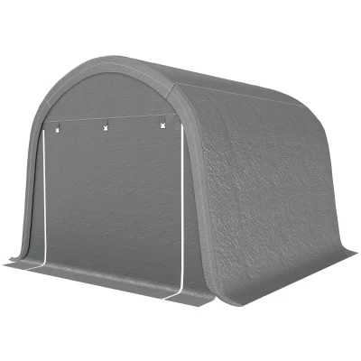 Outsunny 10' x 10' Outdoor Storage Tent, Heavy Duty and Waterproof Portable Shed for Bike, Motorcycle & Garden Tools, Light Grey