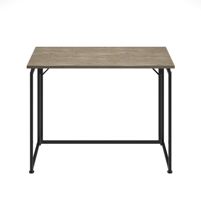Sleek Folding Desk with Sturdy Steel Legs and MDF Top, 39.5" L x 19.5" W x 29" H, Grey