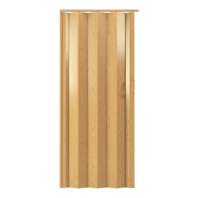 Durable Foldable Accordion Door with Scratch-Resistant Finish, 48" L x 0.5" W x 80" H, Golden Oak