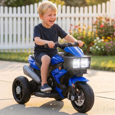 Aosom 6V Kids Motorcycle, Battery-Operated Mini Motorbike, Blue