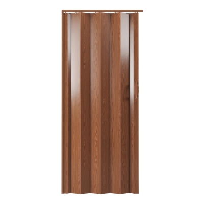 Stylish Foldable Accordion Door with Magnetic Close Latch, 32" L x 0.5" W x 80" H, Walnut