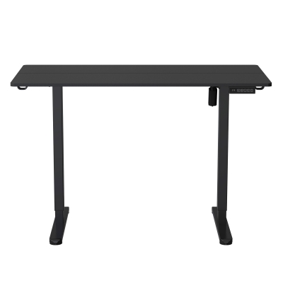Sleek Electric Standing Desk with Memory Presets and Hooks, 47.5'' L x 23.5'' W x 28'' H, Black