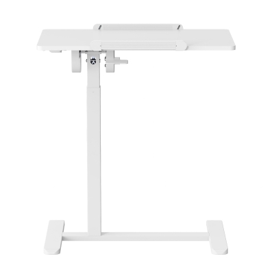 Sit-to-Stand Laptop Cart with Tilt Desk, 27.5" L x 16.5" W x 27" H, White