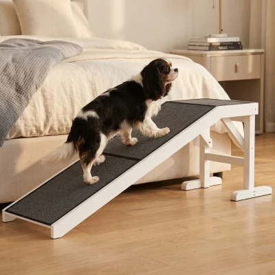 PawHut 60" Pet Ramp for Dogs & Cats, Non-Slip, White